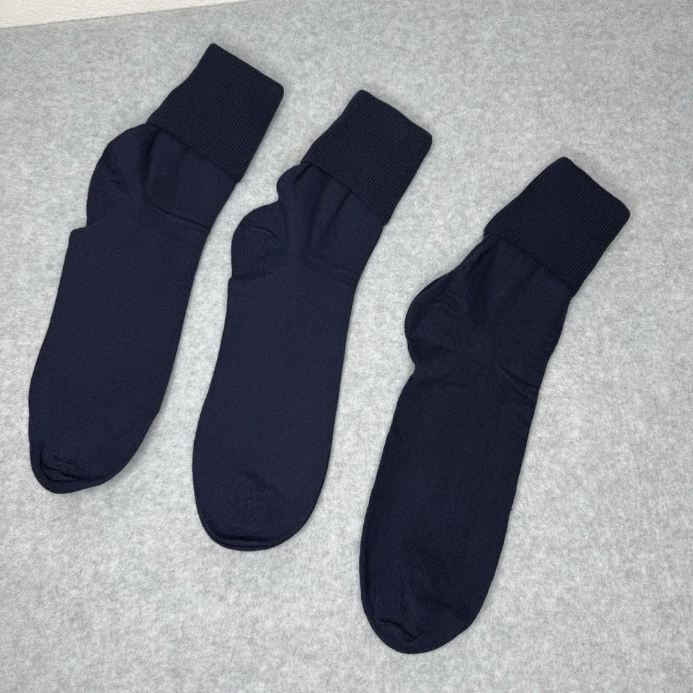 3‎ pair Navy  Buster Brown Anklet Cotton Bobby Ankle Socks Size 11